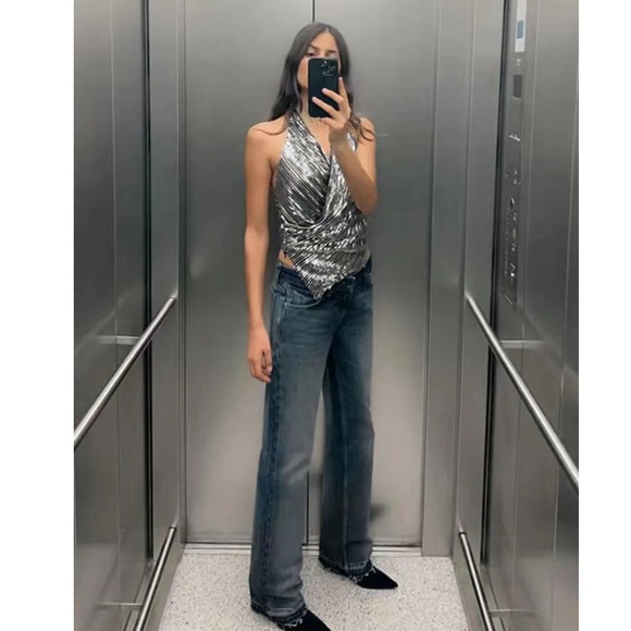 Zara Tops - Zara limited edition sequin draped style top